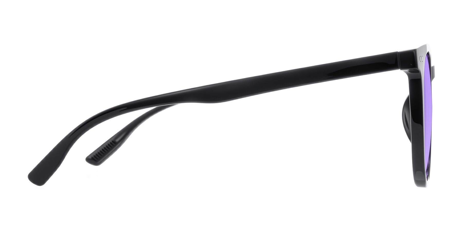 Side of Pizarro in Black with Medium Purple Tinted Lenses