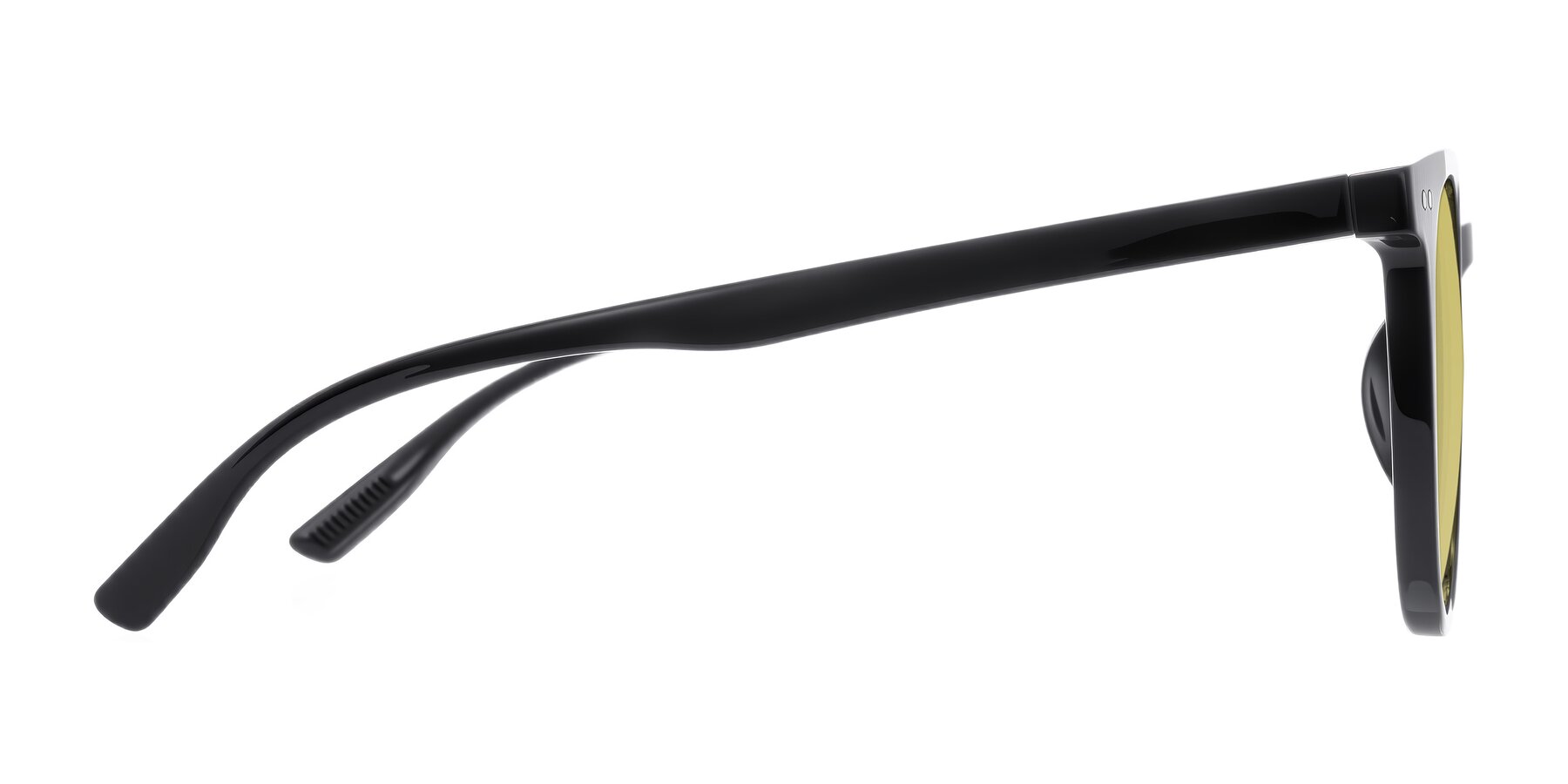 Side of Pizarro in Black with Medium Champagne Tinted Lenses