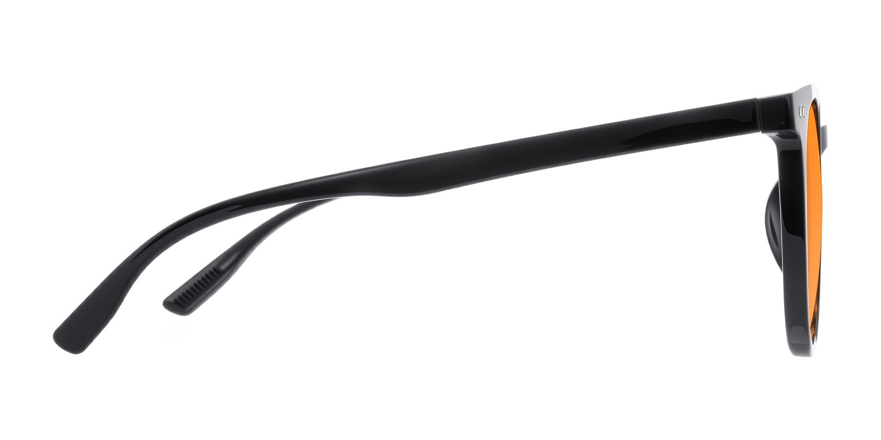 Side of Pizarro in Black with Orange Tinted Lenses