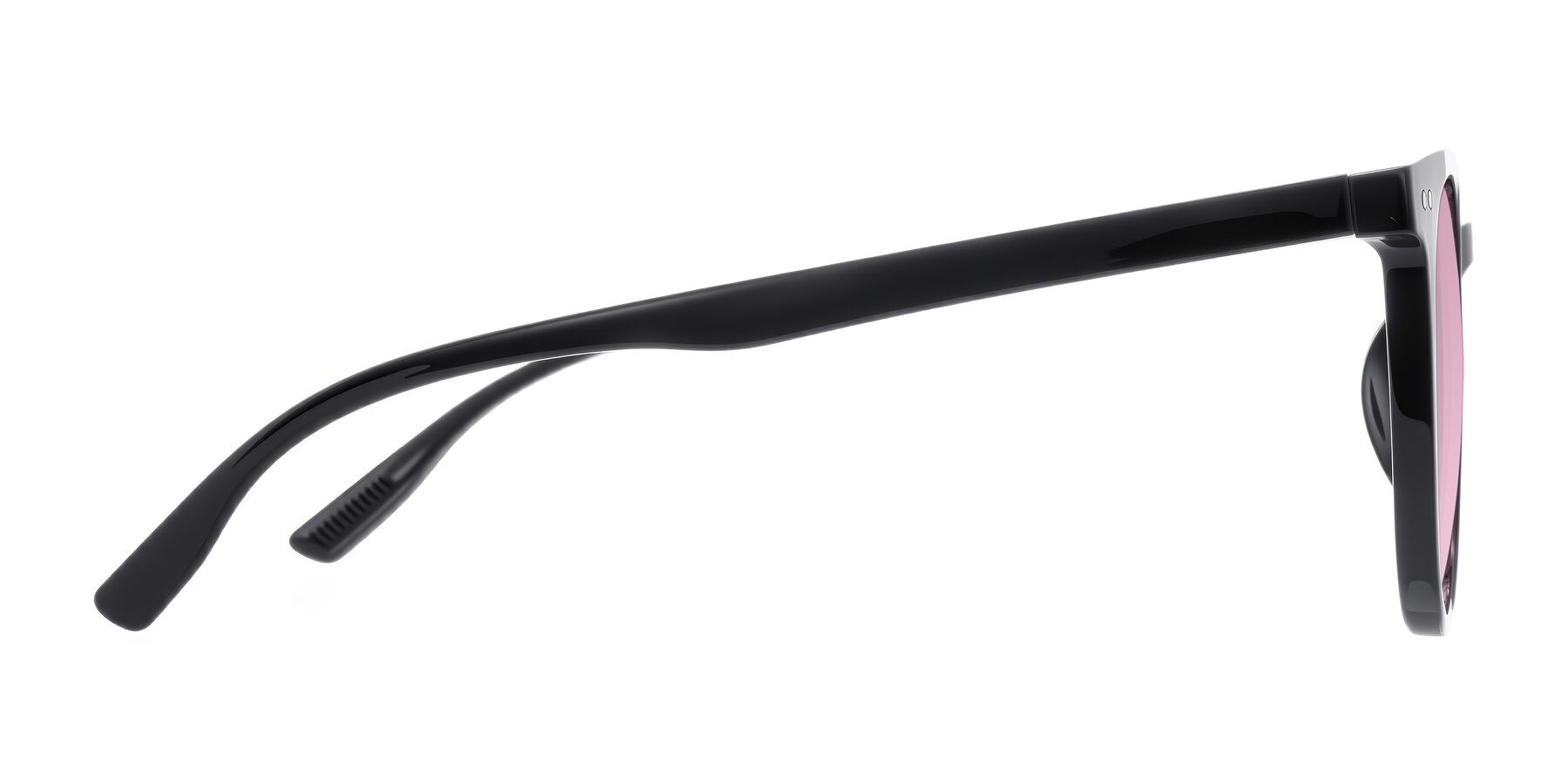 Side of Pizarro in Black with Light Wine Tinted Lenses