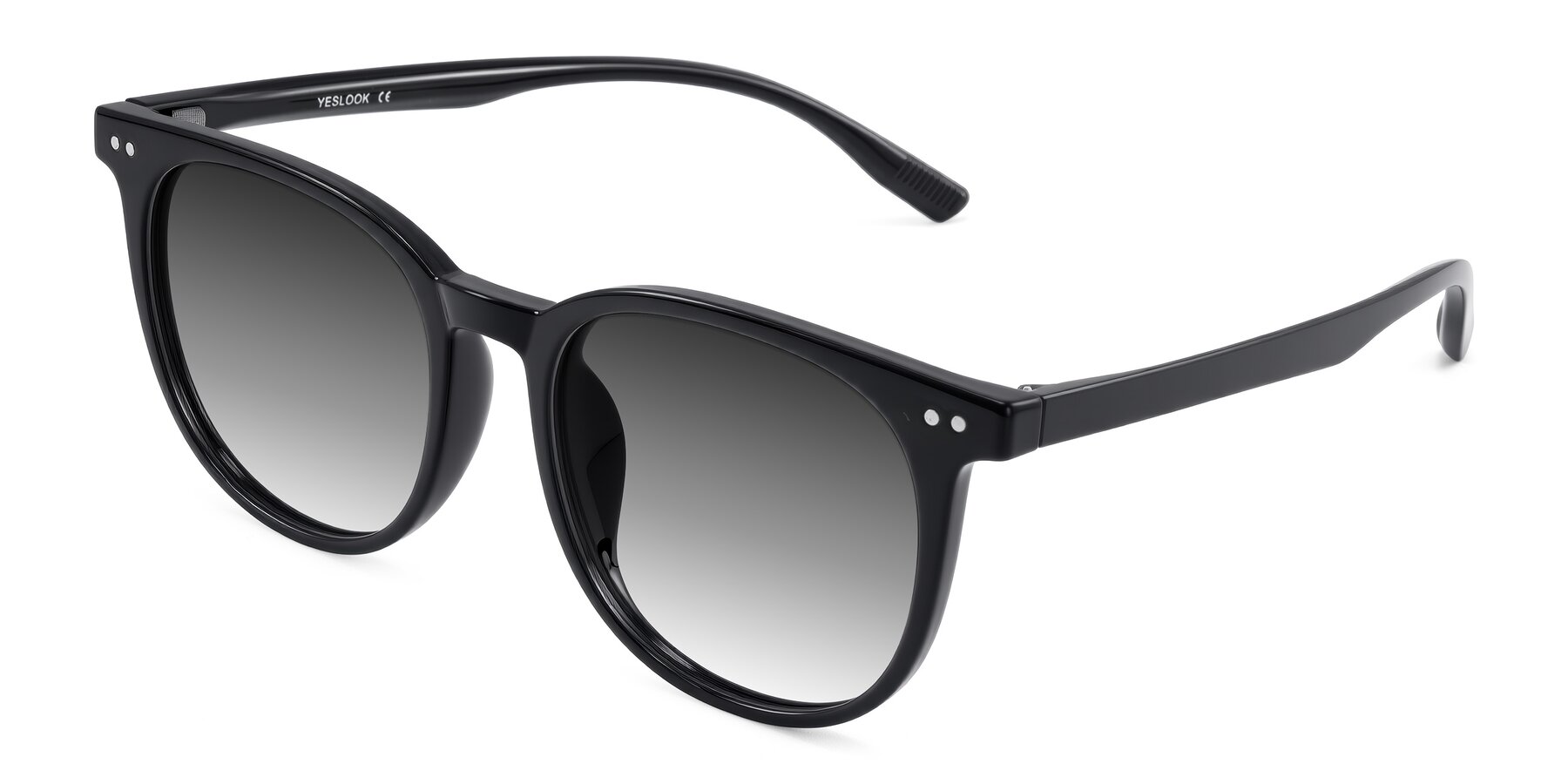 Angle of Pizarro in Black with Gray Gradient Lenses