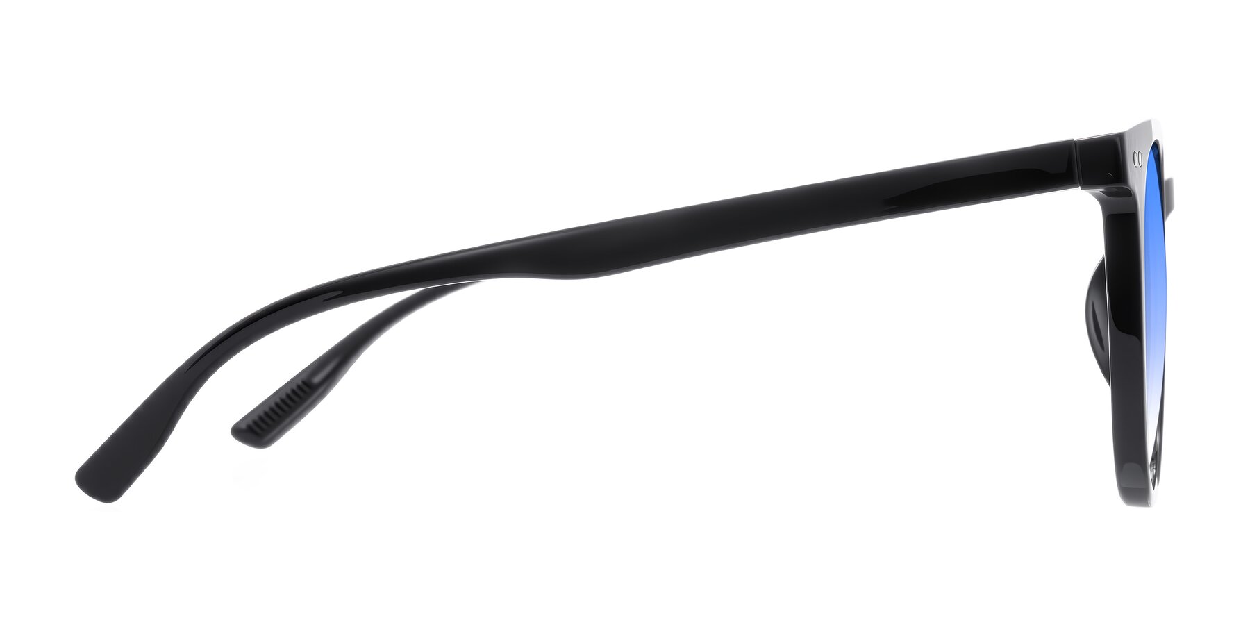 Side of Pizarro in Black with Blue Gradient Lenses