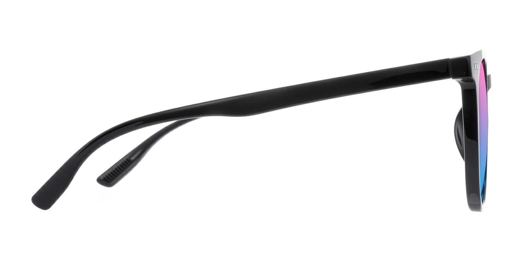 Side of Pizarro in Black with Pink / Blue Gradient Lenses