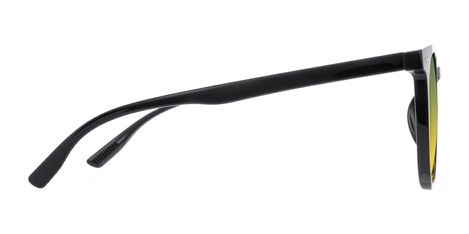 Side of Pizarro in Black with Green / Yellow Gradient Lenses