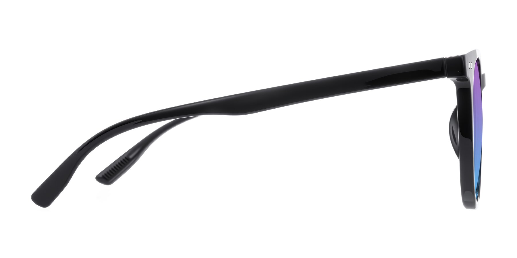 Side of Pizarro in Black with Purple / Blue Gradient Lenses