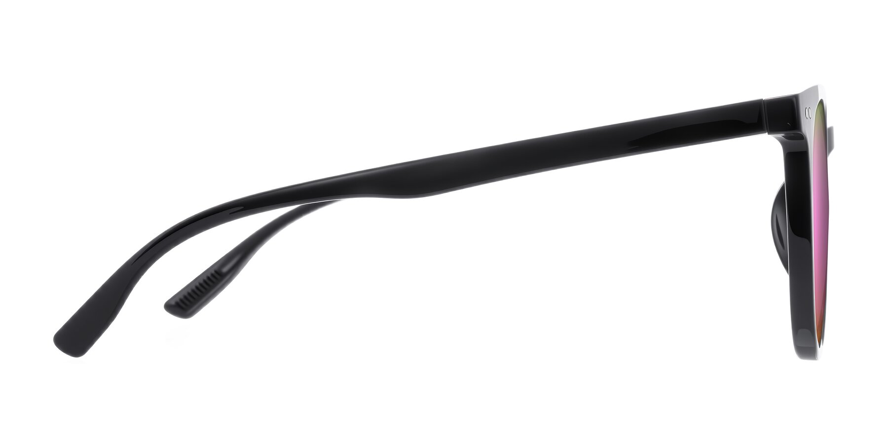 Side of Pizarro in Black with Pink Mirrored Lenses