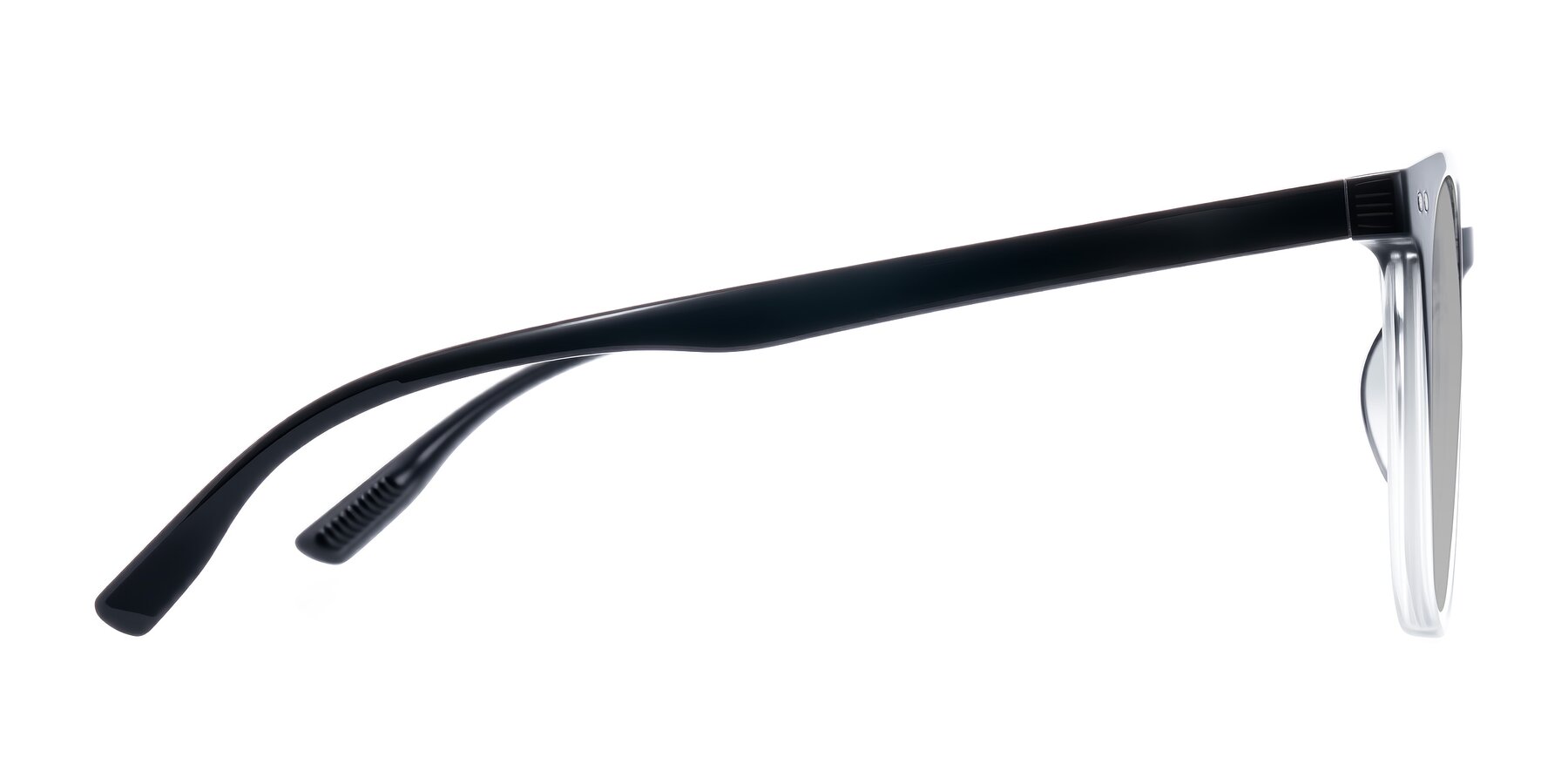 Side of Pizarro in Gradient Black/Clear with Light Gray Tinted Lenses