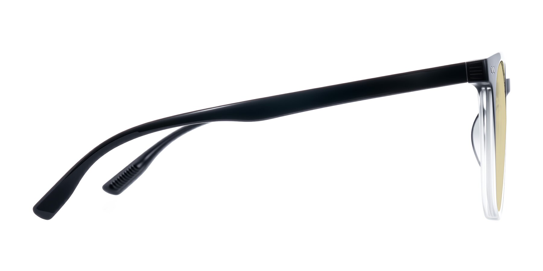 Side of Pizarro in Gradient Black/Clear with Light Champagne Tinted Lenses