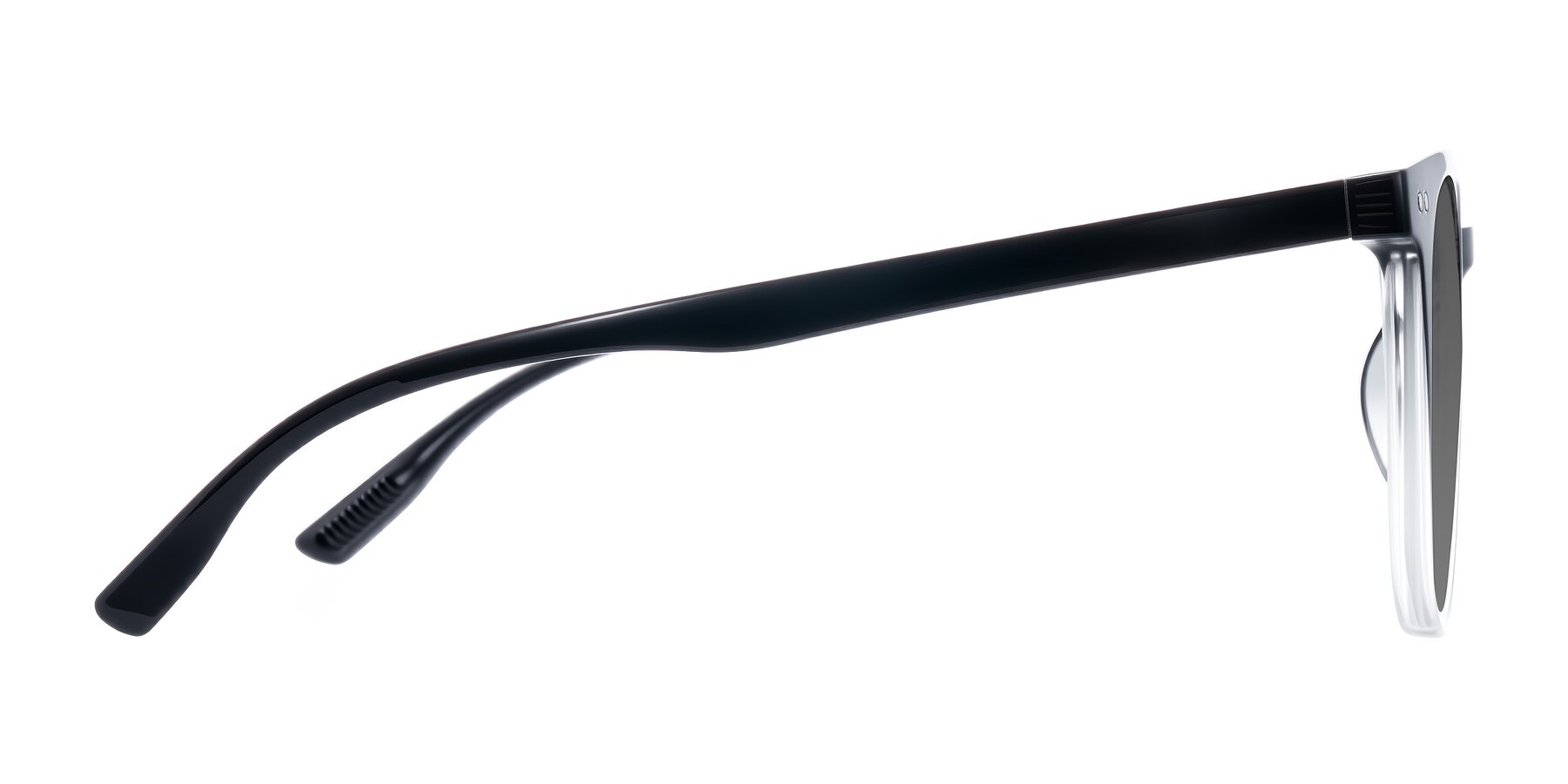 Side of Pizarro in Gradient Black/Clear with Medium Gray Tinted Lenses