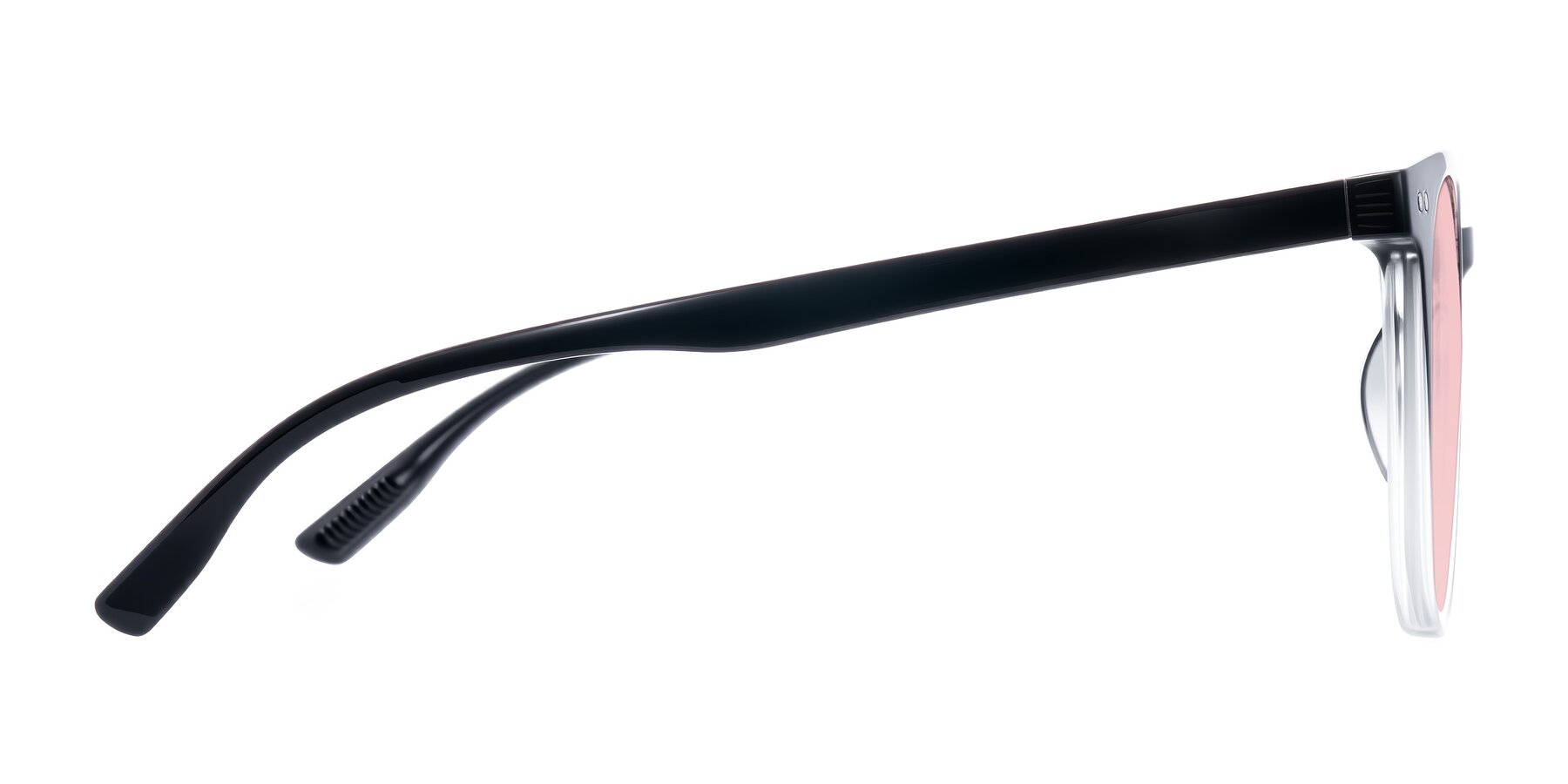 Side of Pizarro in Gradient Black/Clear with Light Garnet Tinted Lenses