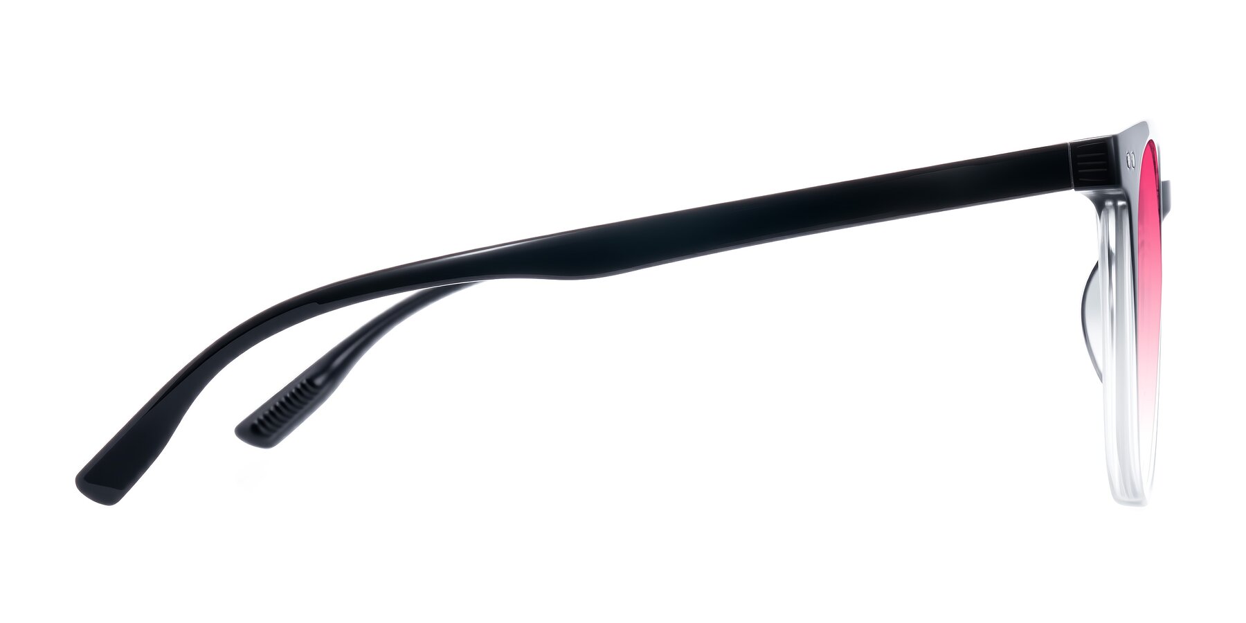 Side of Pizarro in Gradient Black/Clear with Pink Gradient Lenses