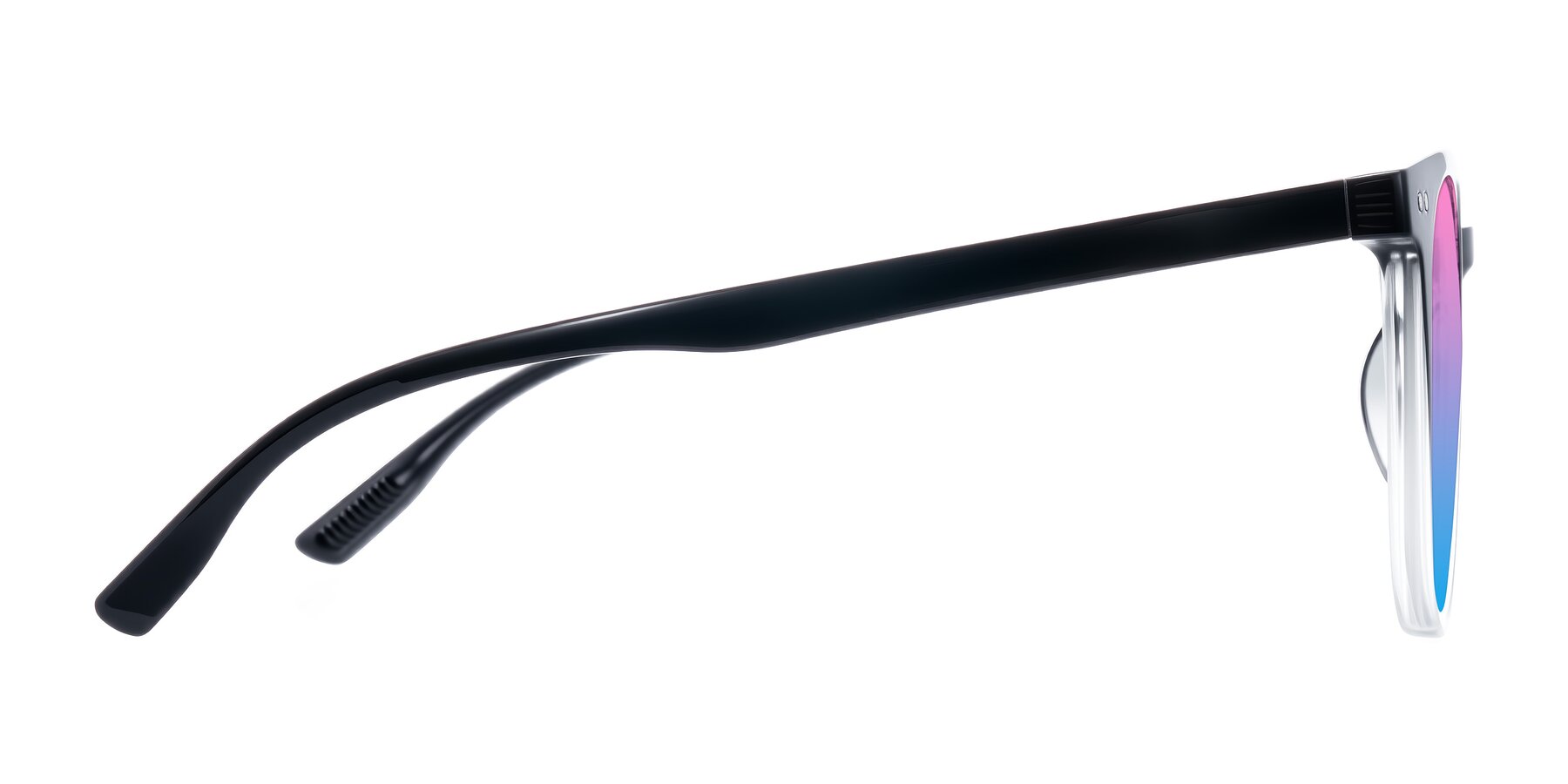 Side of Pizarro in Gradient Black/Clear with Pink / Blue Gradient Lenses