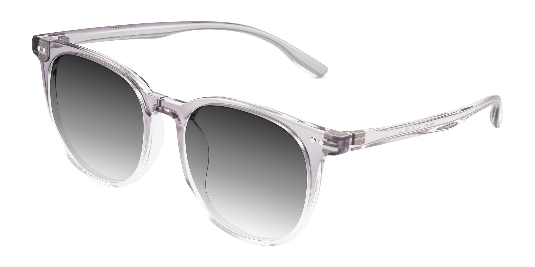 Angle of Pizarro in Crystal Gray with Gray Gradient Lenses