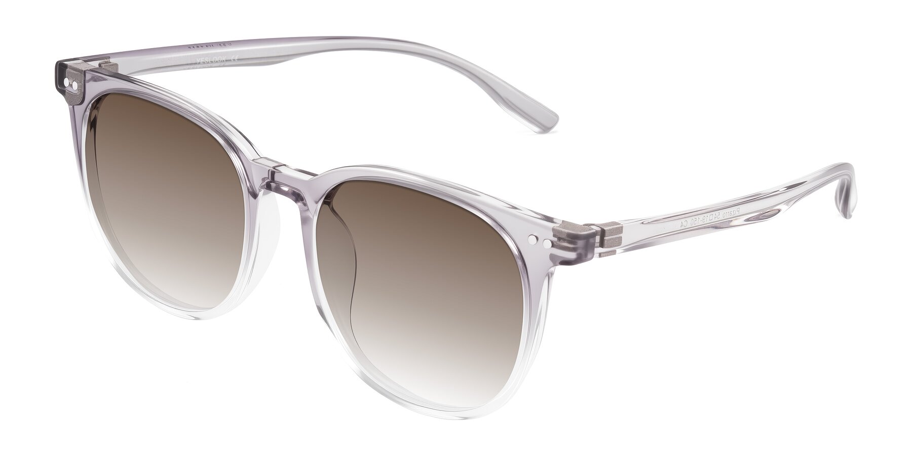 Angle of Pizarro in Crystal Gray with Brown Gradient Lenses