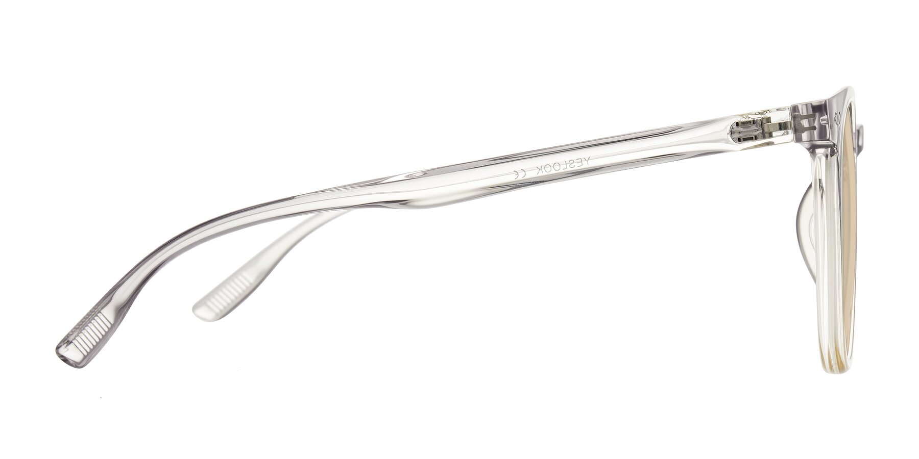 Side of Pizarro in Crystal Gray/Champagne with Light Brown Tinted Lenses