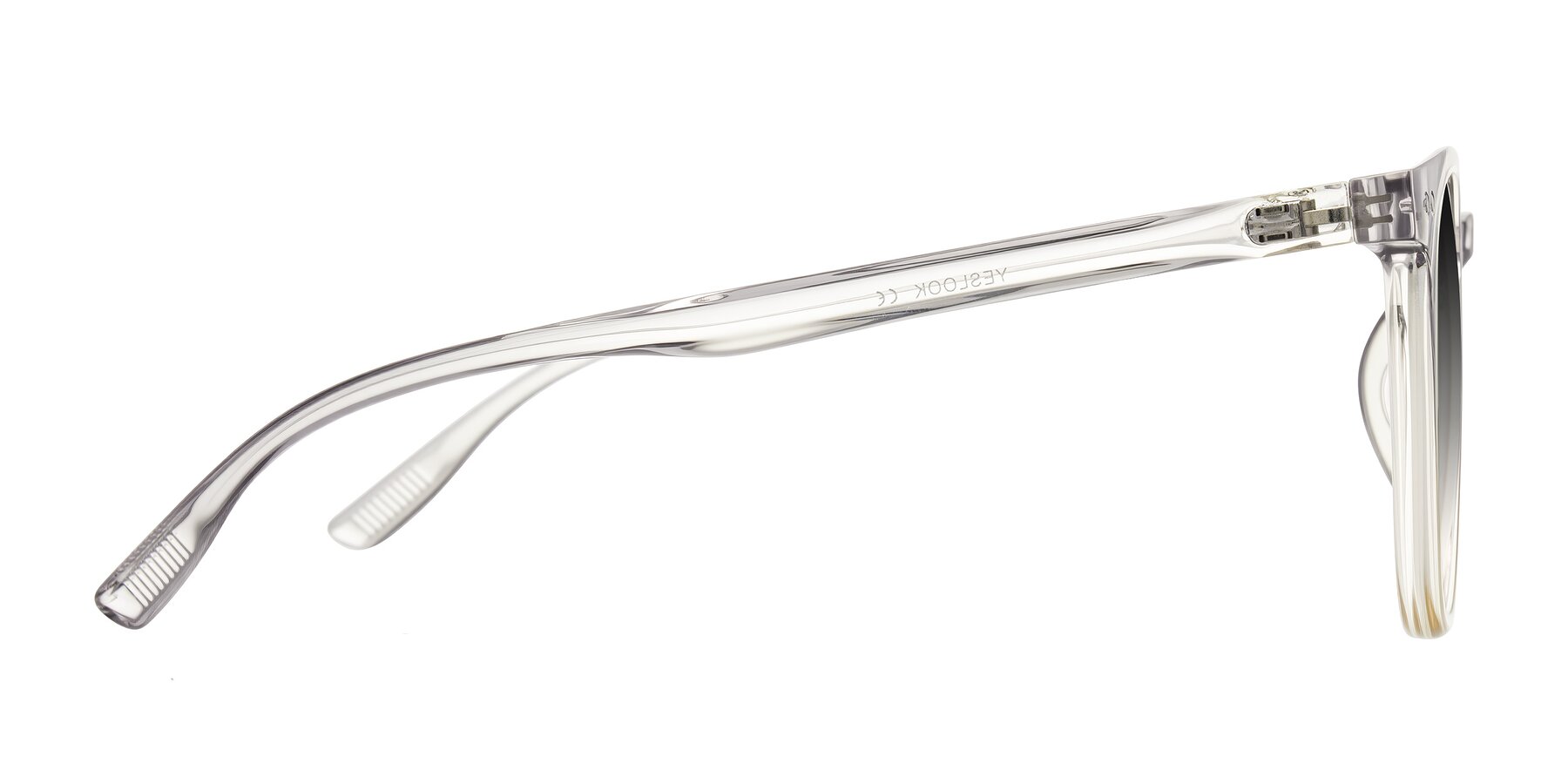 Side of Pizarro in Crystal Gray/Champagne with Gray Gradient Lenses