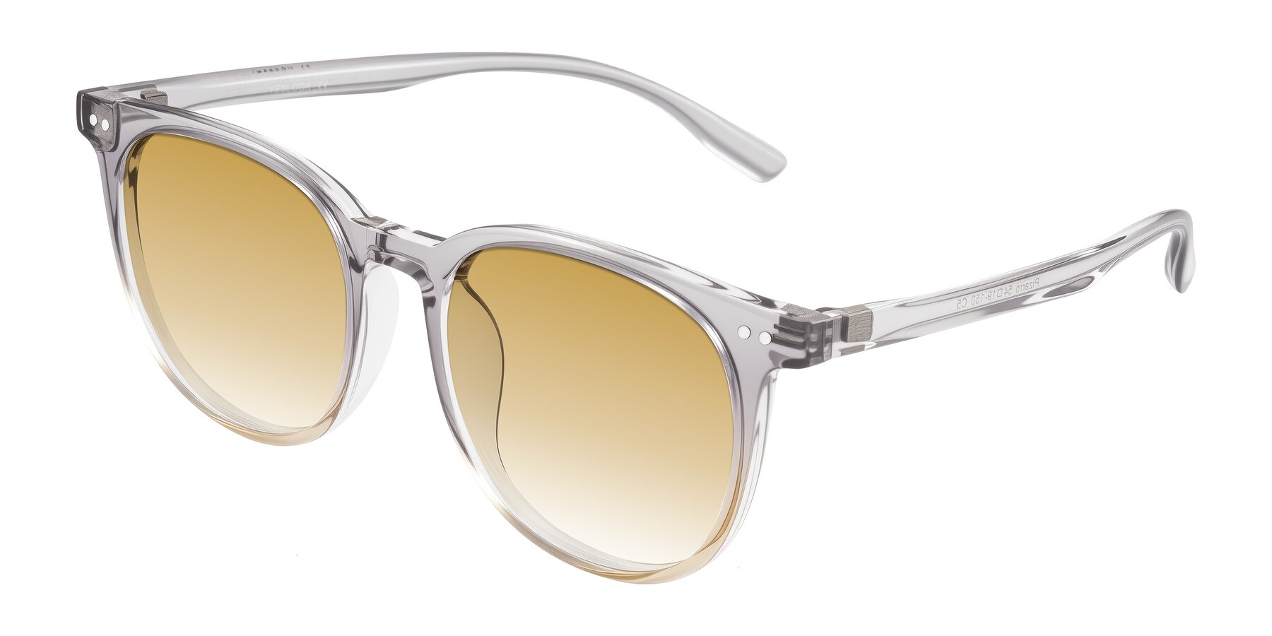 Angle of Pizarro in Crystal Gray/Champagne with Champagne Gradient Lenses