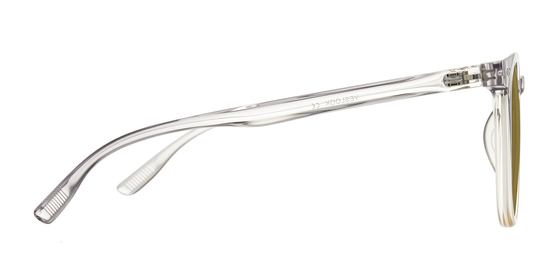 Side of Pizarro in Crystal Gray/Champagne with Brown Polarized Lenses