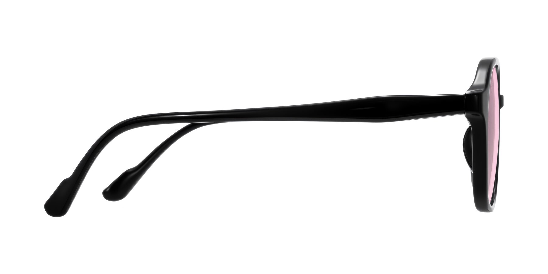 Side of Banford in Black with Light Pink Tinted Lenses