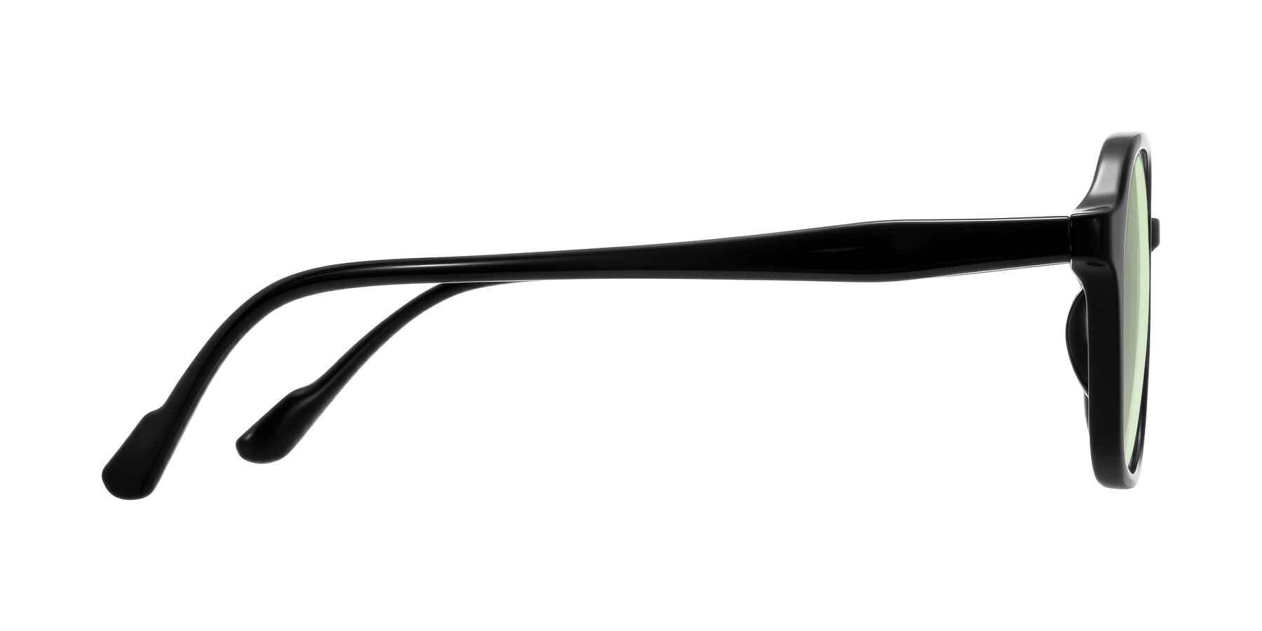 Side of Banford in Black with Light Green Tinted Lenses