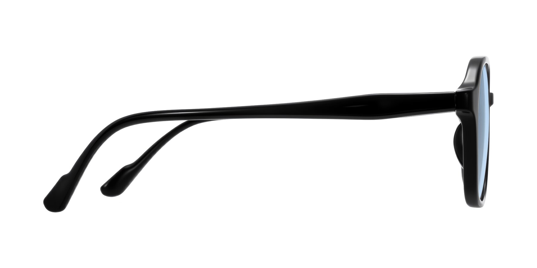 Side of Banford in Black with Light Blue Tinted Lenses