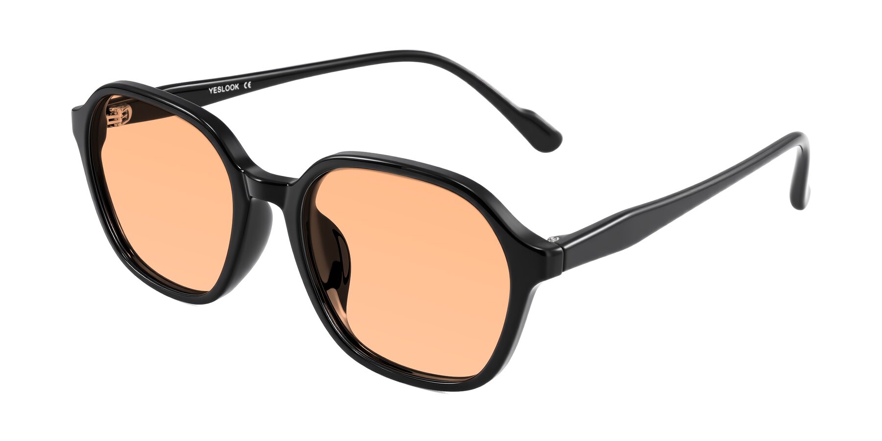 Angle of Banford in Black with Light Orange Tinted Lenses