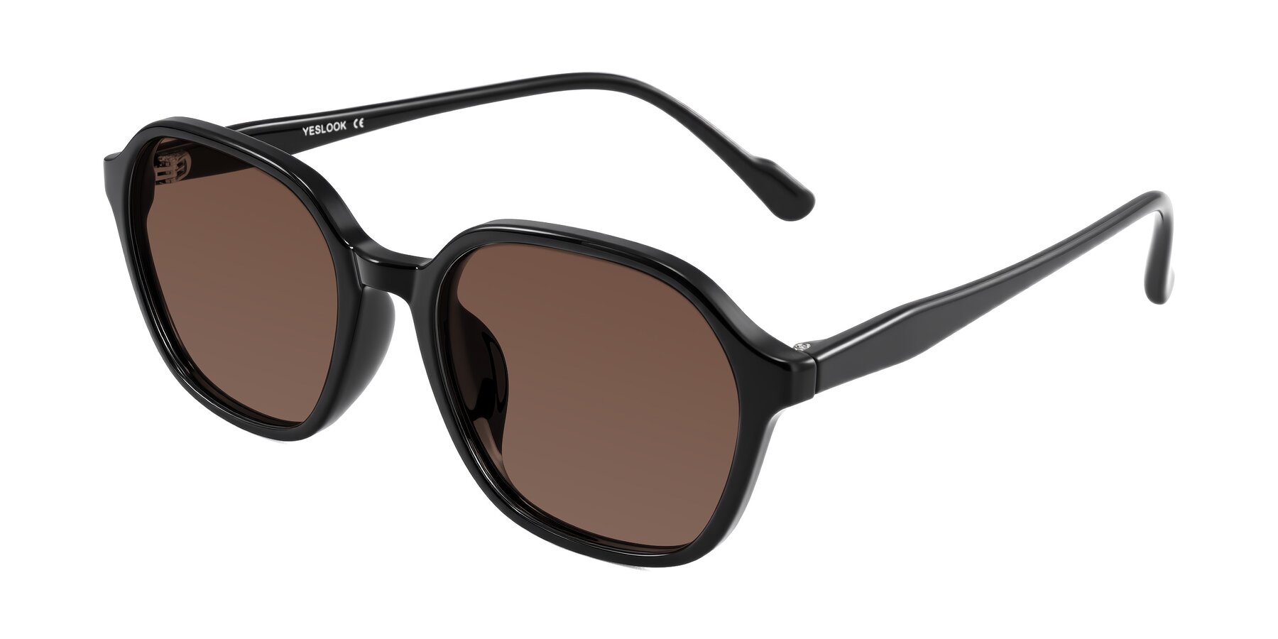 Angle of Banford in Black with Brown Tinted Lenses