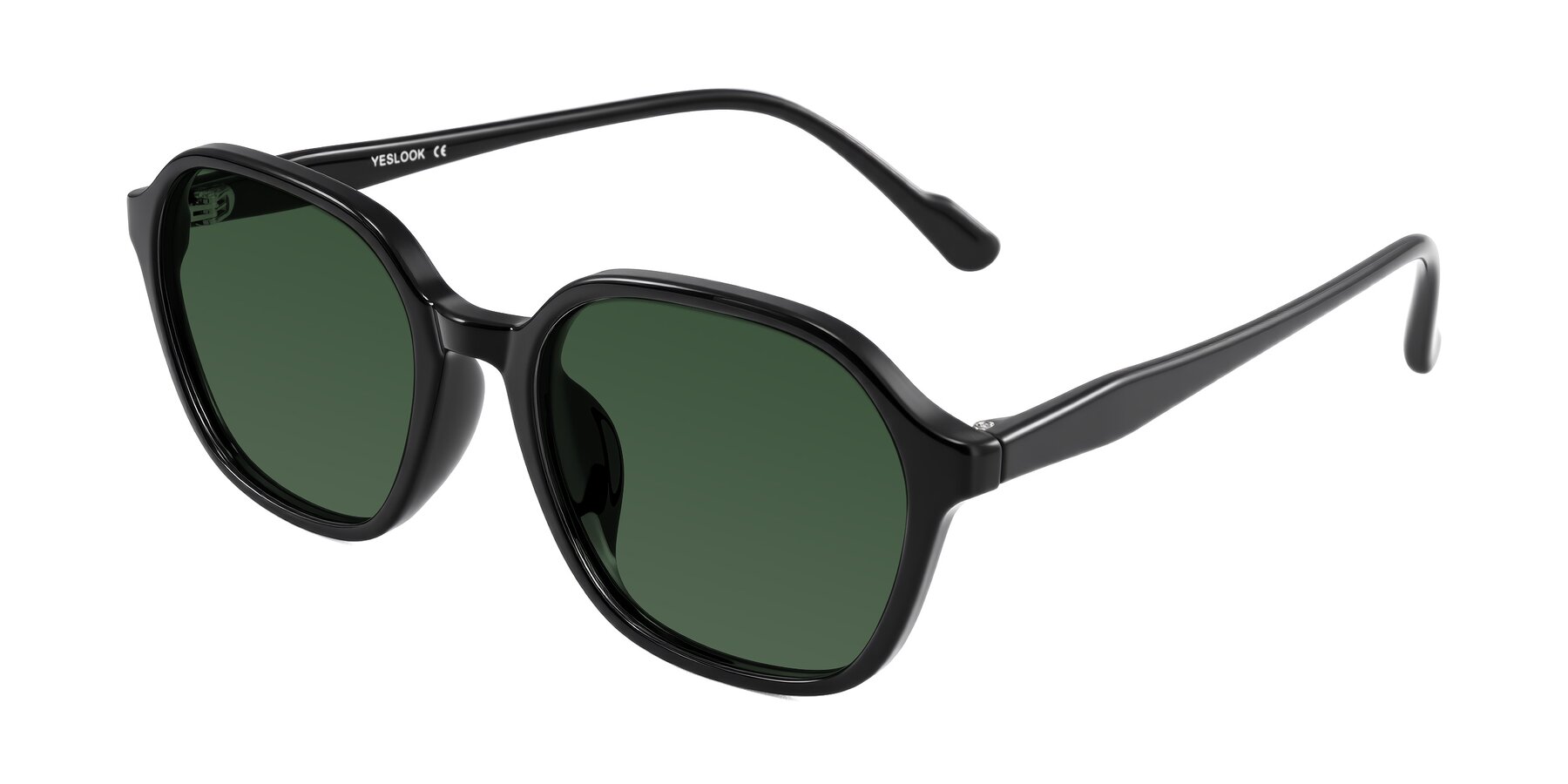 Angle of Banford in Black with Green Tinted Lenses