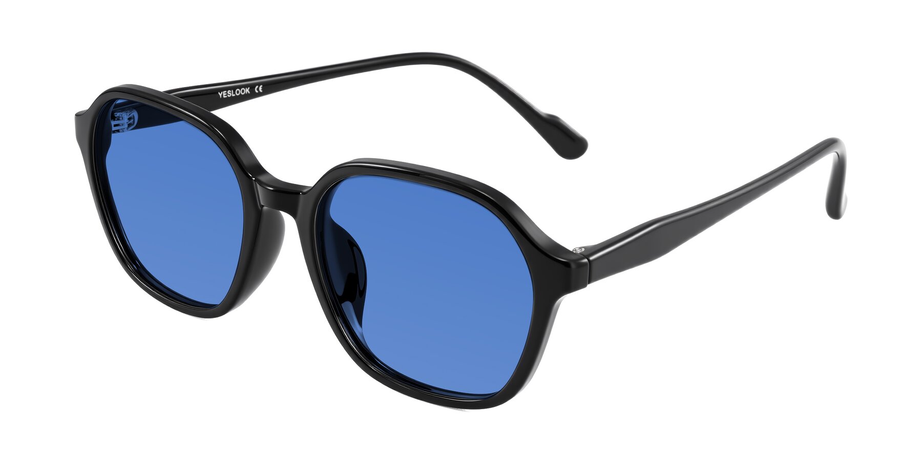 Angle of Banford in Black with Blue Tinted Lenses