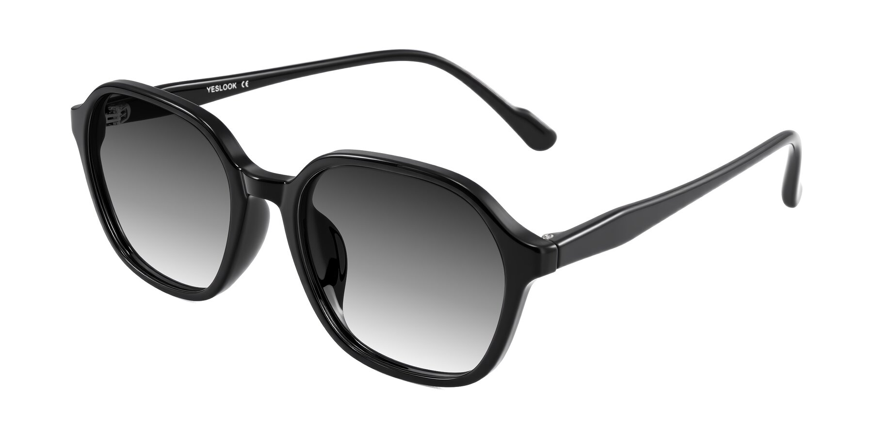 Angle of Banford in Black with Gray Gradient Lenses