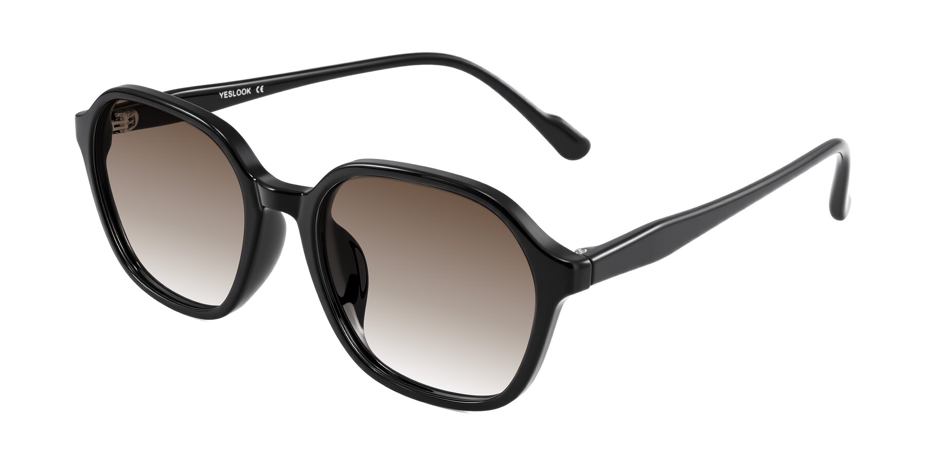 Angle of Banford in Black with Brown Gradient Lenses