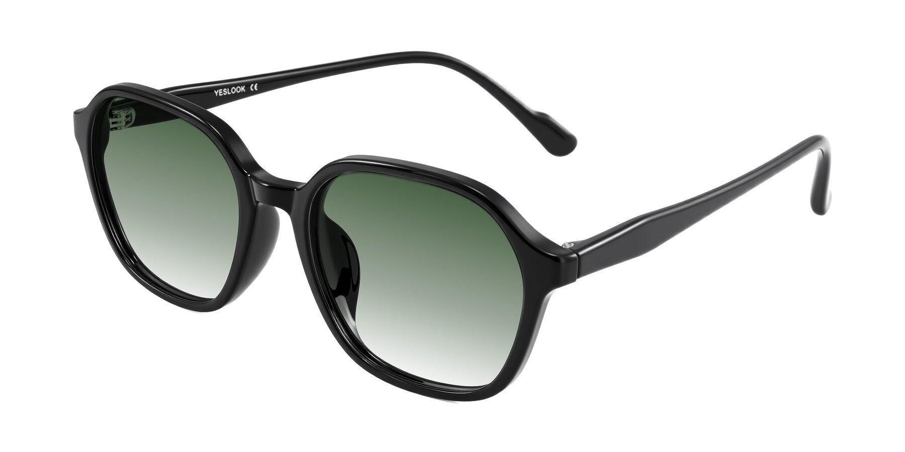 Angle of Banford in Black with Green Gradient Lenses