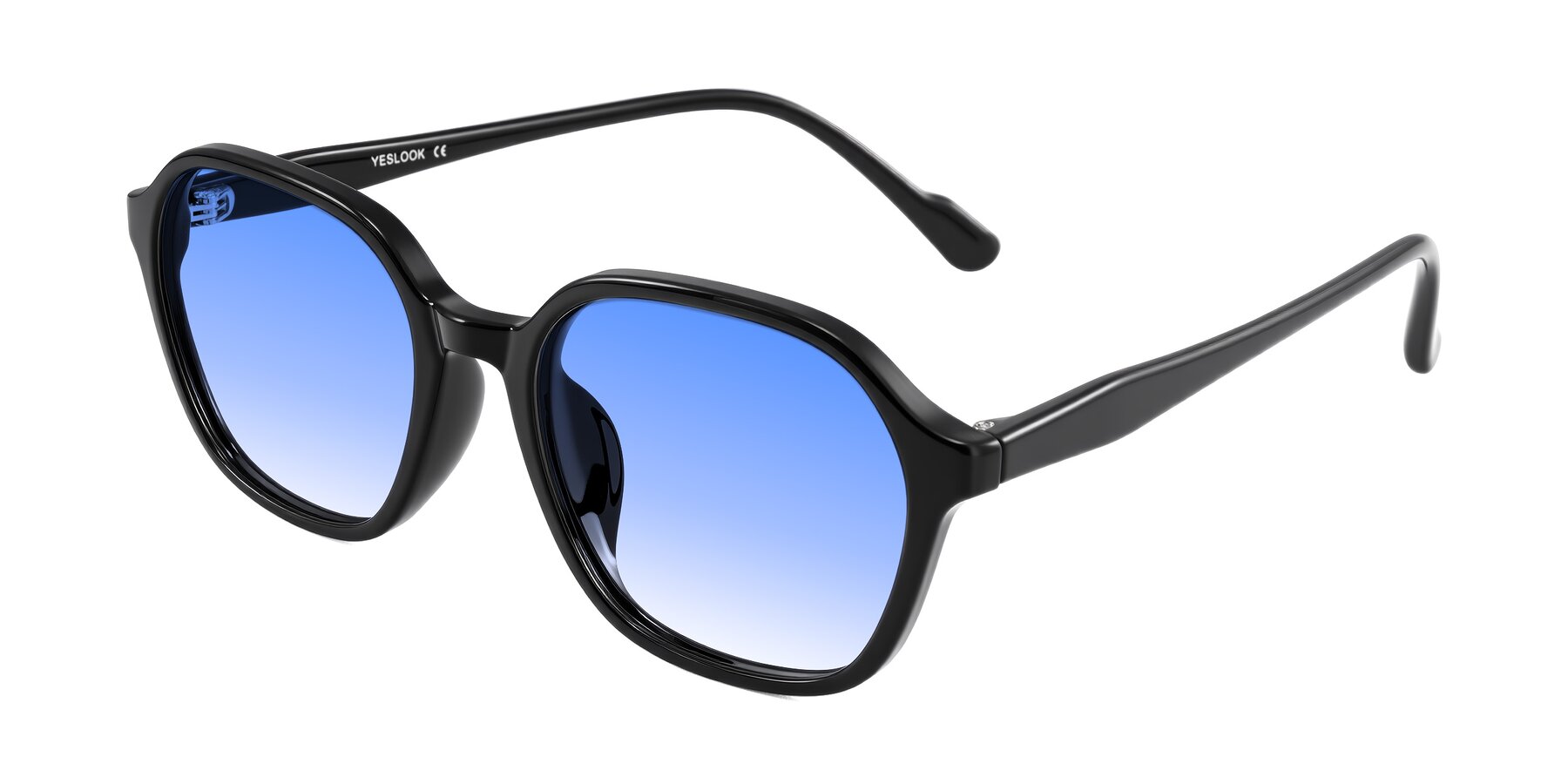 Angle of Banford in Black with Blue Gradient Lenses