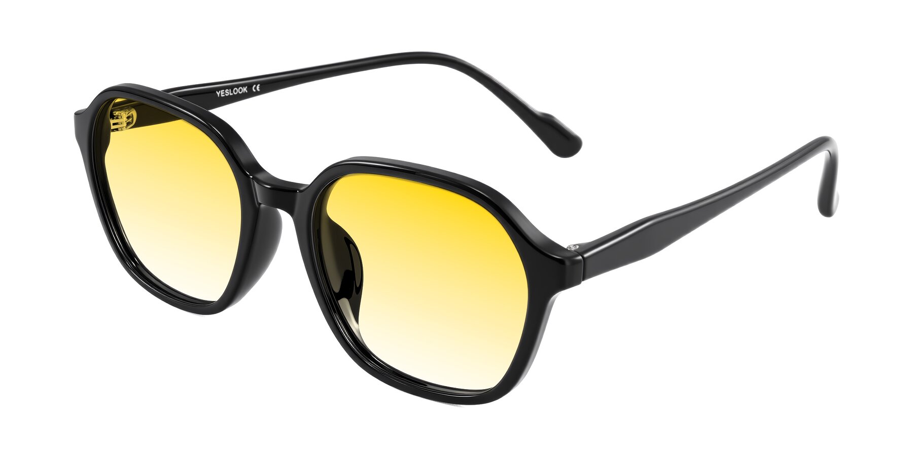 Angle of Banford in Black with Yellow Gradient Lenses