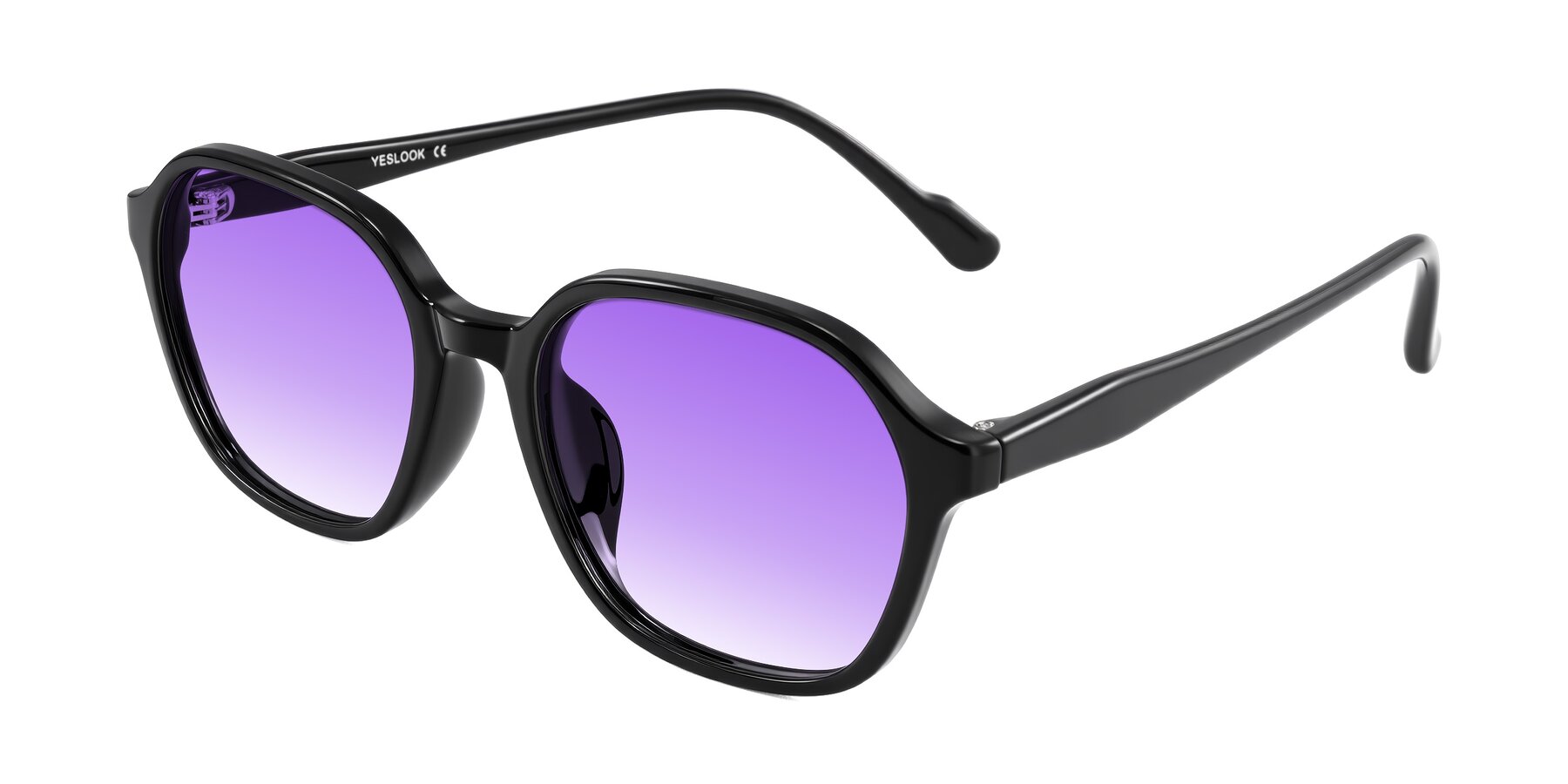 Angle of Banford in Black with Purple Gradient Lenses