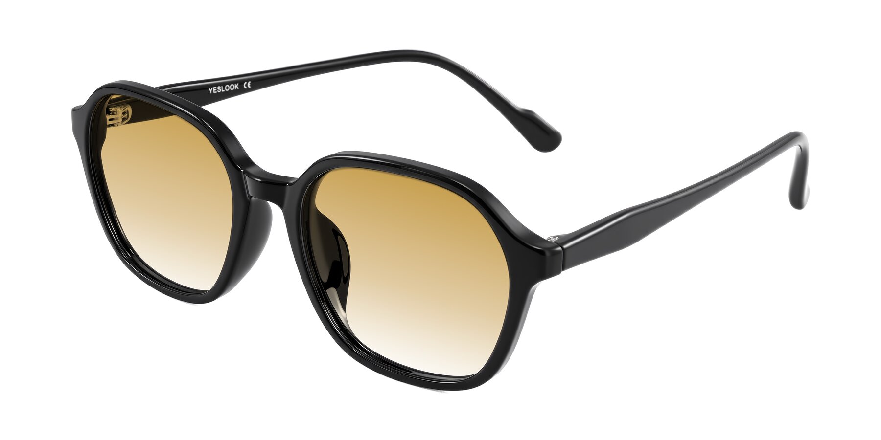 Angle of Banford in Black with Champagne Gradient Lenses