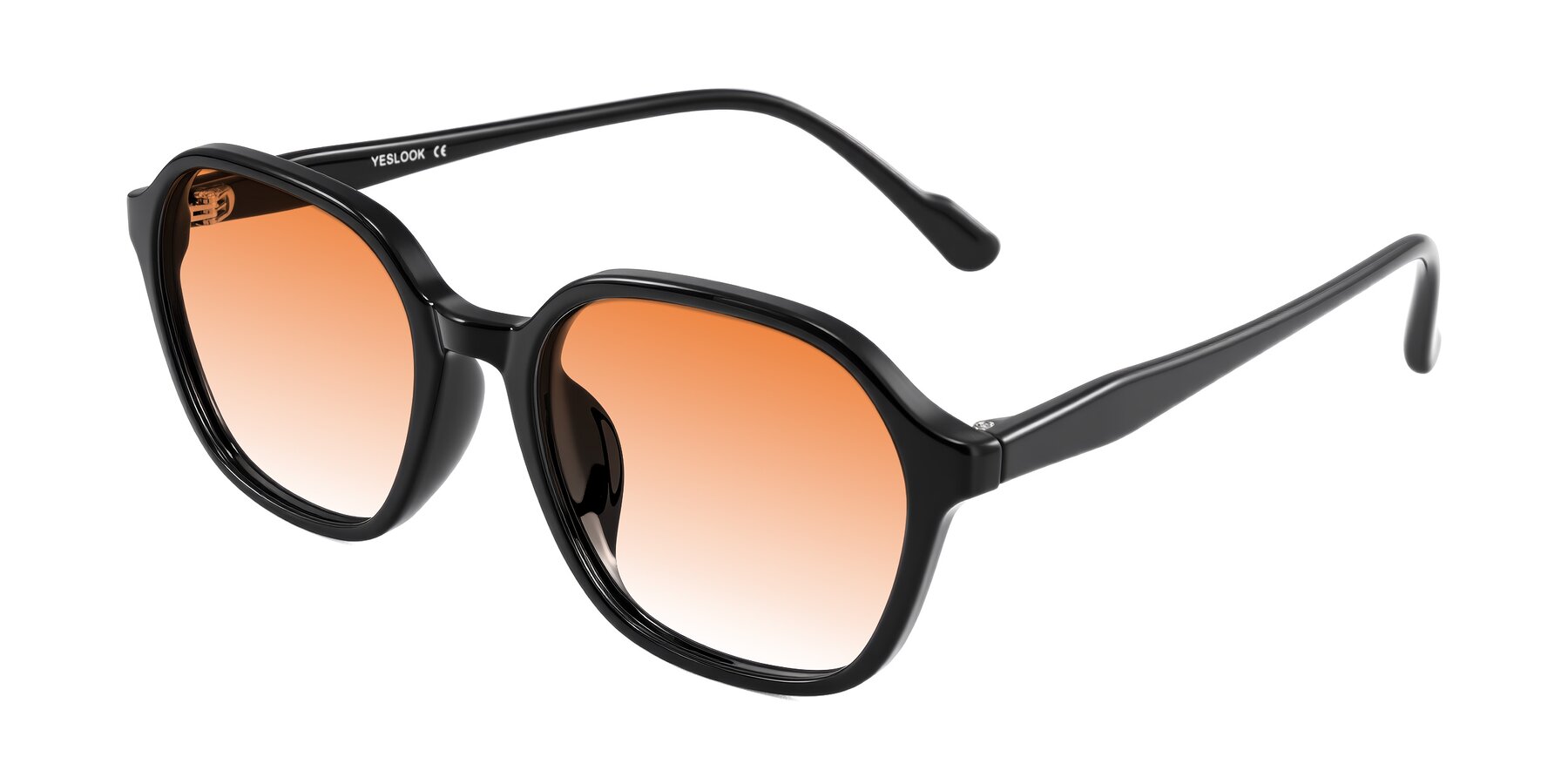 Angle of Banford in Black with Orange Gradient Lenses