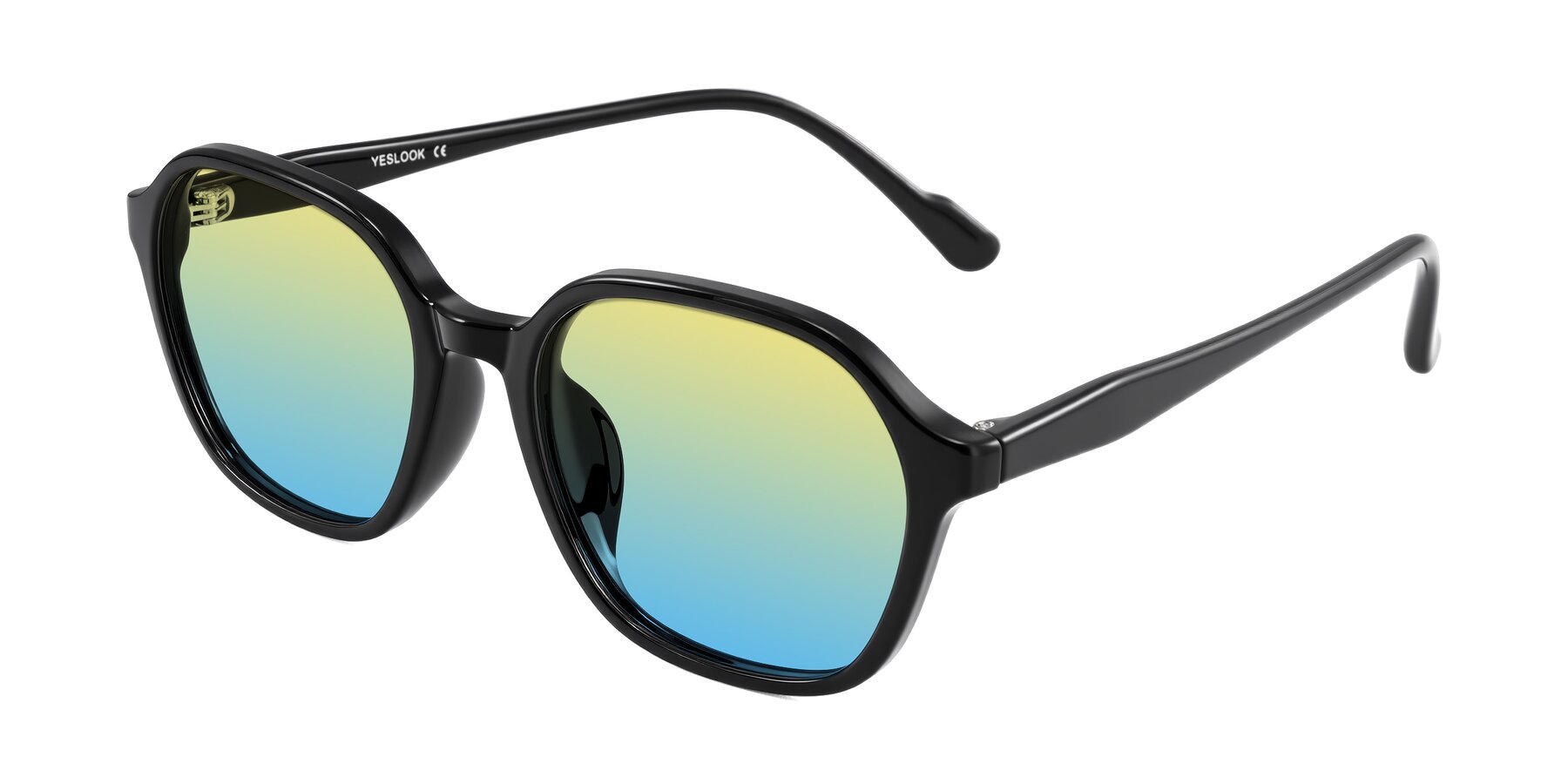 Angle of Banford in Black with Yellow / Blue Gradient Lenses