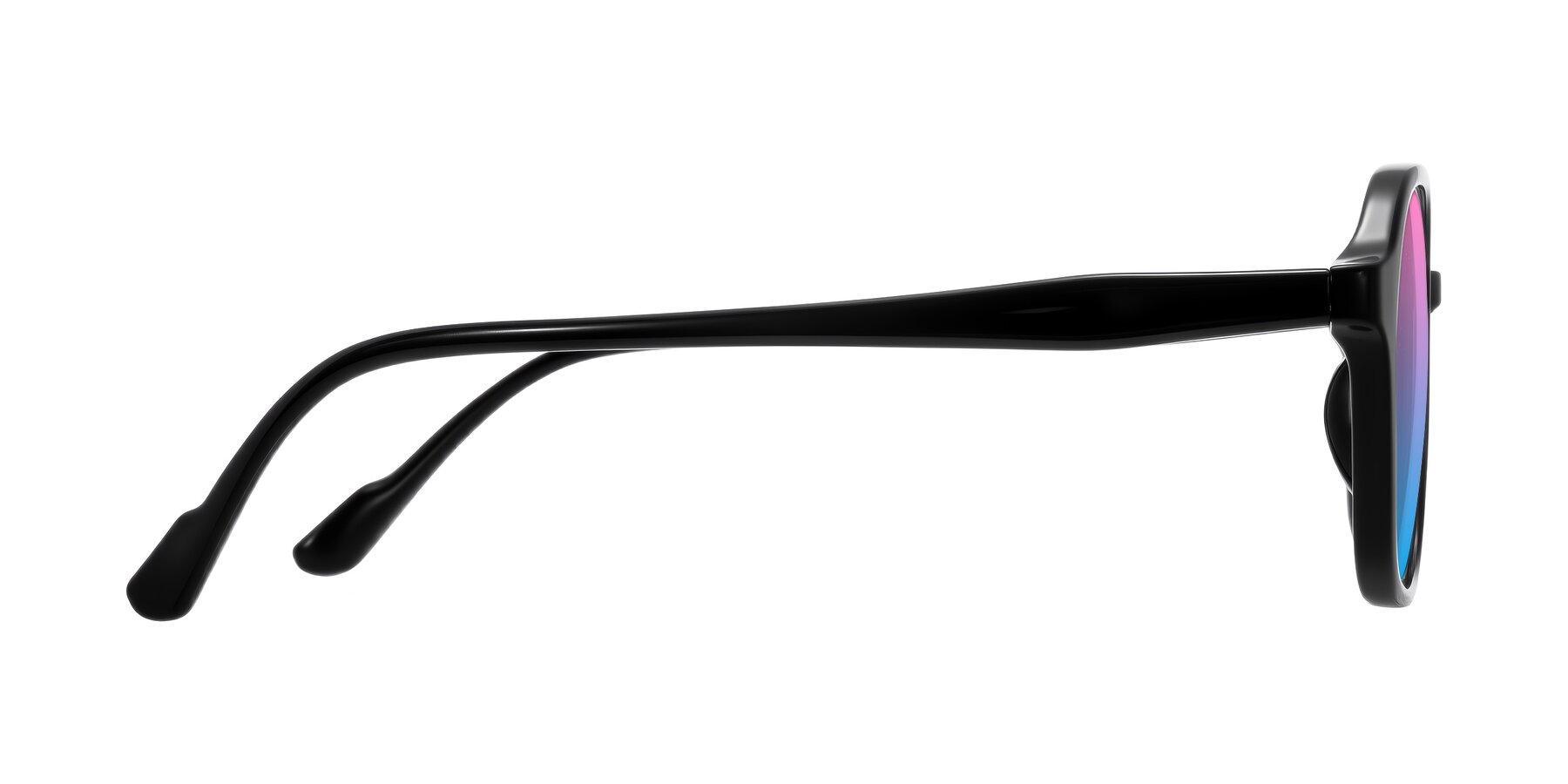 Side of Banford in Black with Pink / Blue Gradient Lenses