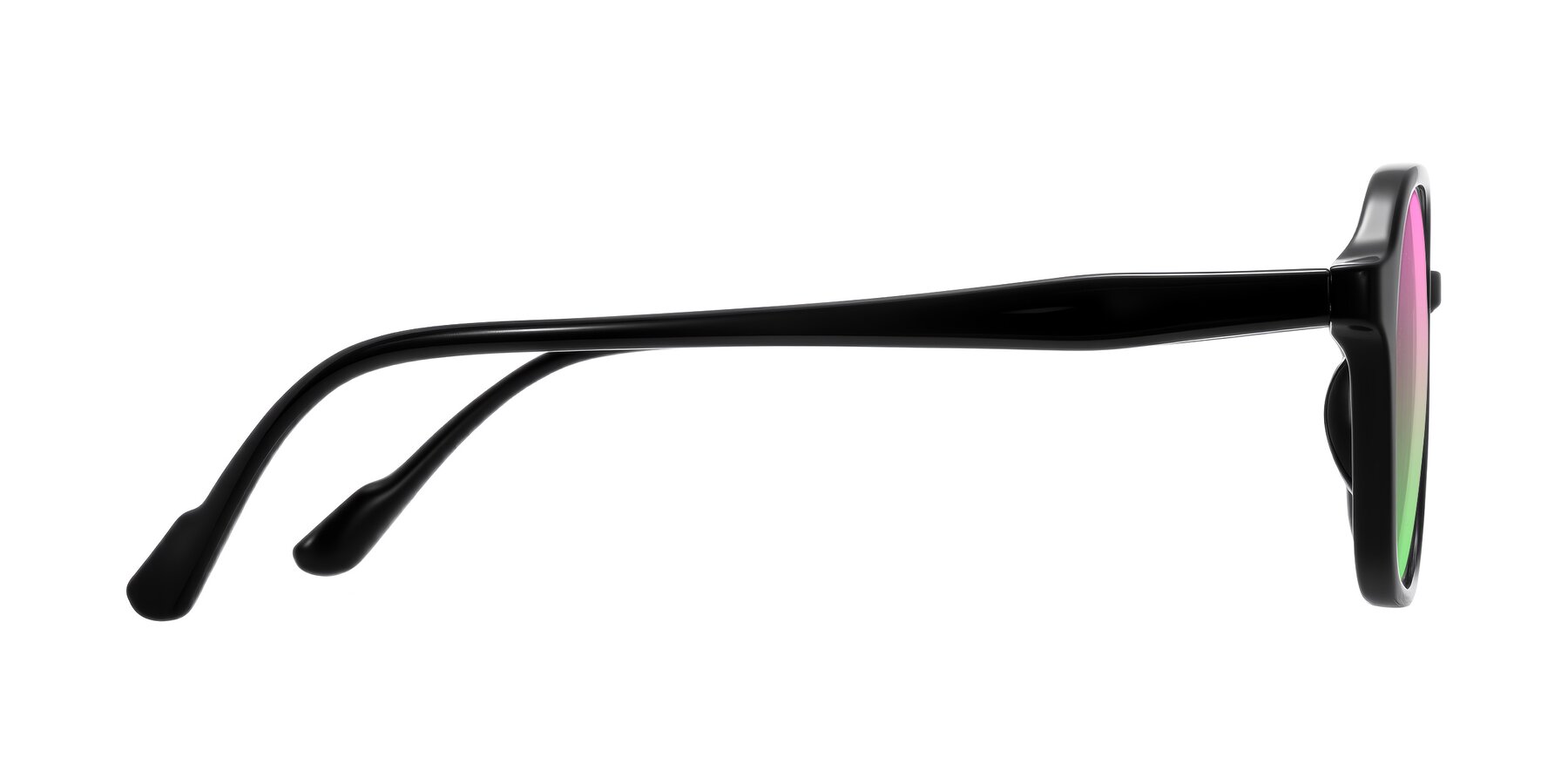 Side of Banford in Black with Pink / Green Gradient Lenses