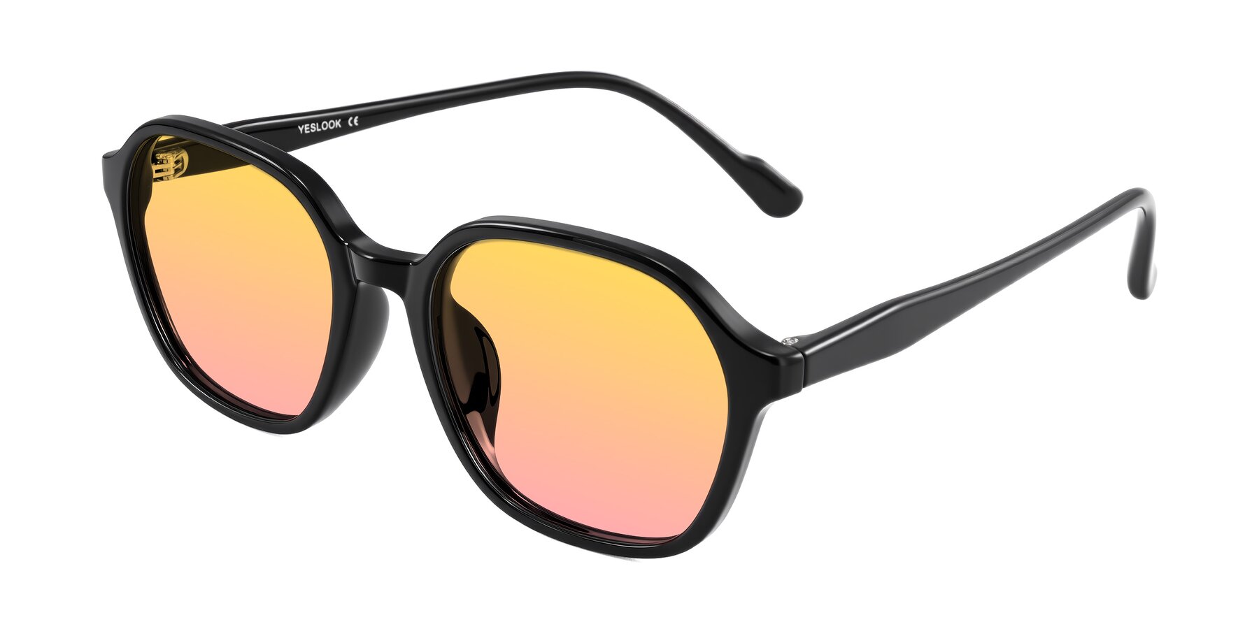 Angle of Banford in Black with Yellow / Pink Gradient Lenses