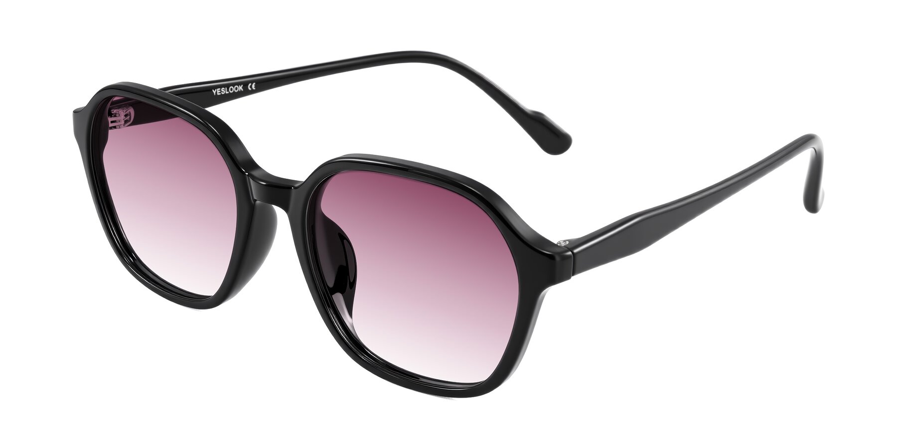 Angle of Banford in Black with Wine Gradient Lenses