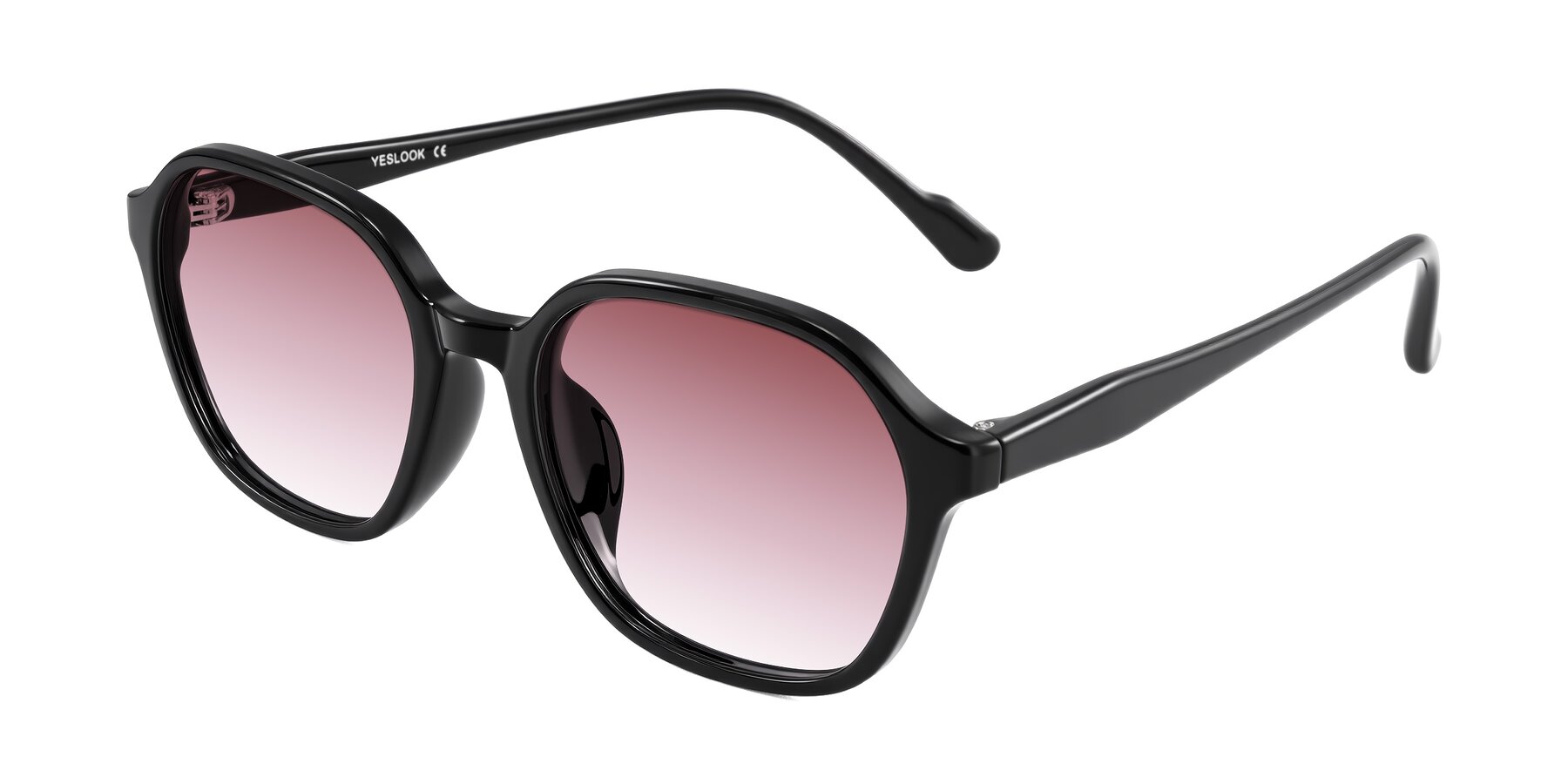Angle of Banford in Black with Garnet Gradient Lenses