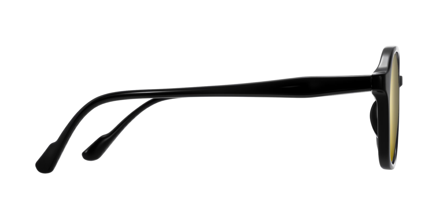 Side of Banford in Black with Gold Mirrored Lenses