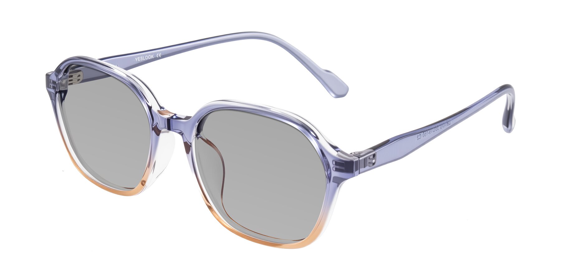 Angle of Banford in Crystal Indigo/Champagne with Light Gray Tinted Lenses