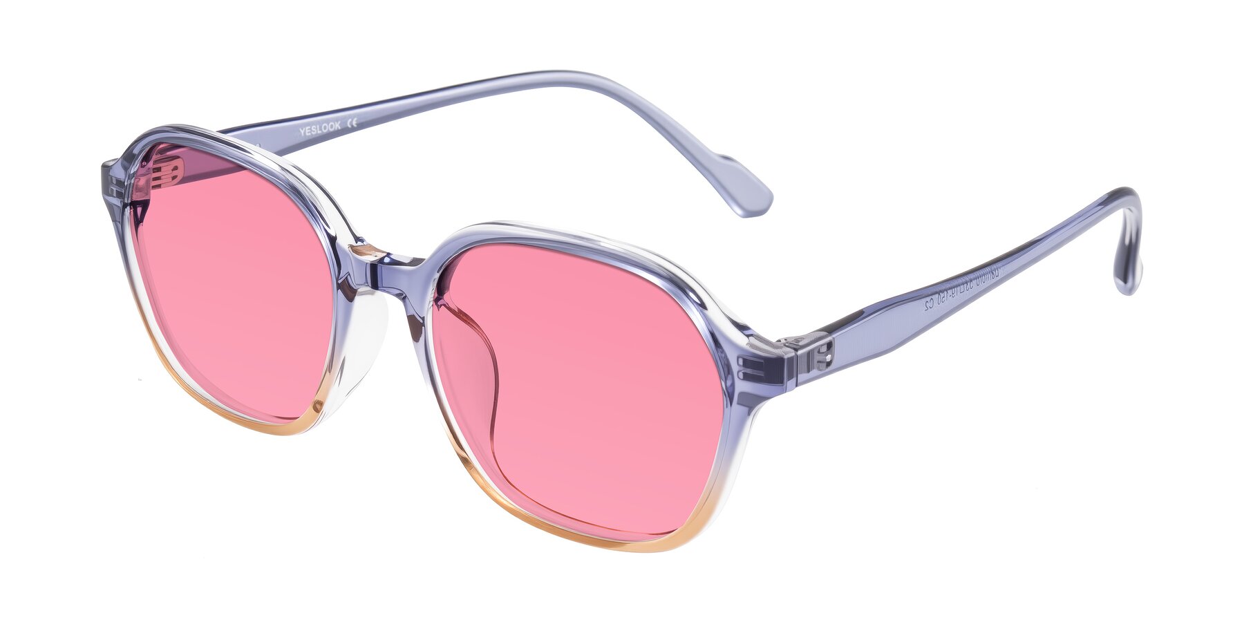 Angle of Banford in Crystal Indigo/Champagne with Pink Tinted Lenses