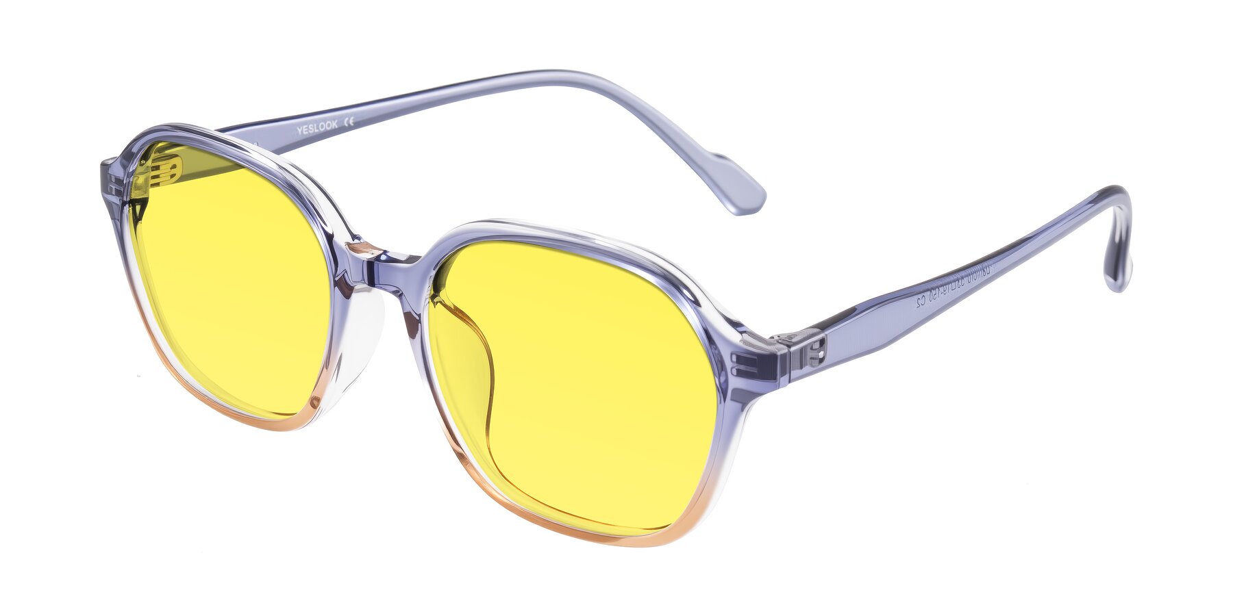 Angle of Banford in Crystal Indigo/Champagne with Medium Yellow Tinted Lenses