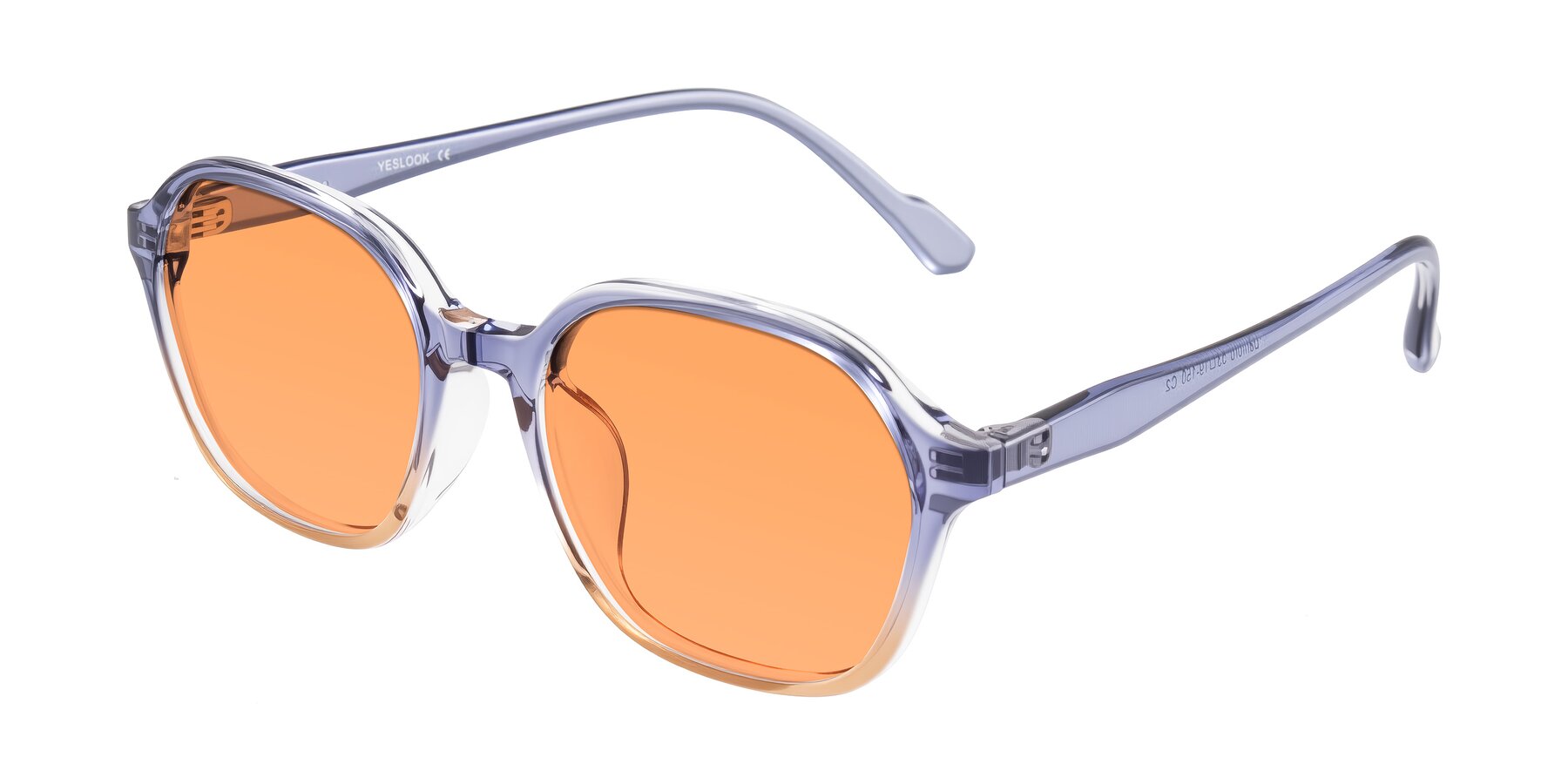 Angle of Banford in Crystal Indigo/Champagne with Medium Orange Tinted Lenses