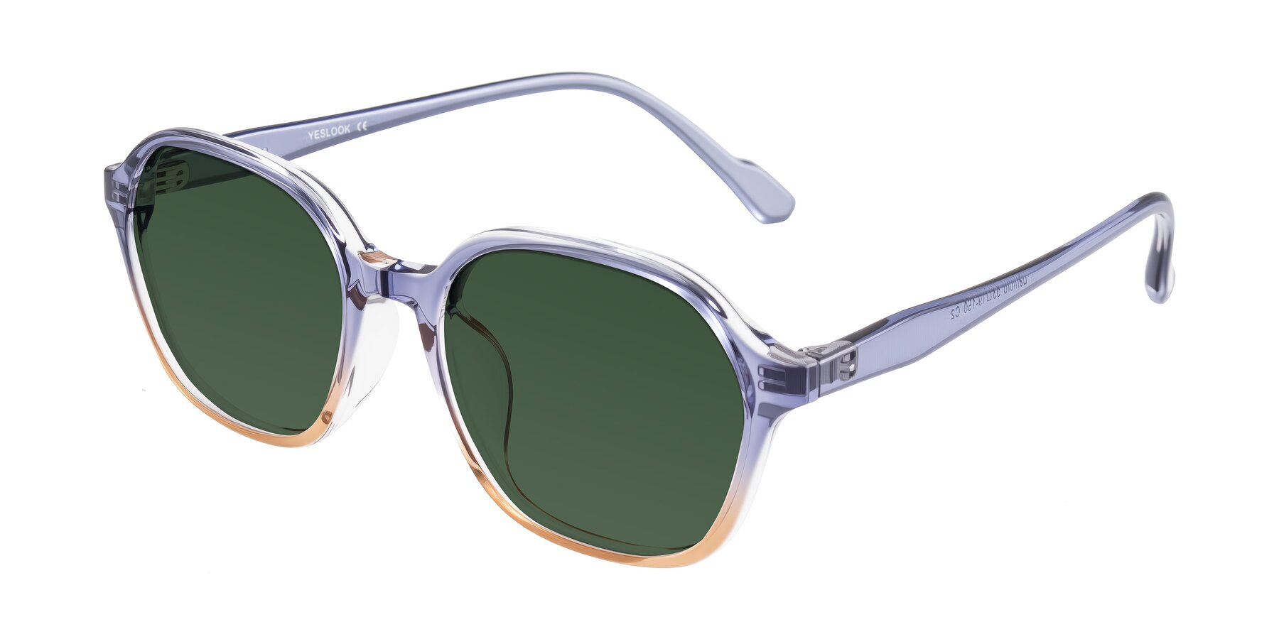 Angle of Banford in Crystal Indigo/Champagne with Green Tinted Lenses