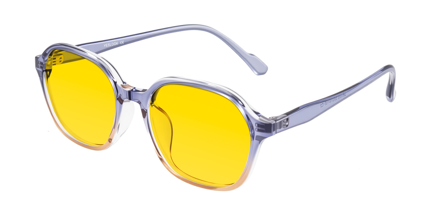 Angle of Banford in Crystal Indigo/Champagne with Yellow Tinted Lenses